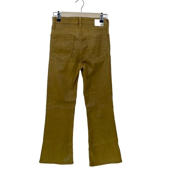 Adriano Goldschmied Size 26 The Quinne Crop High Rise Kick‎ Flare Jeans  Mustard - Picture 4 of 9
